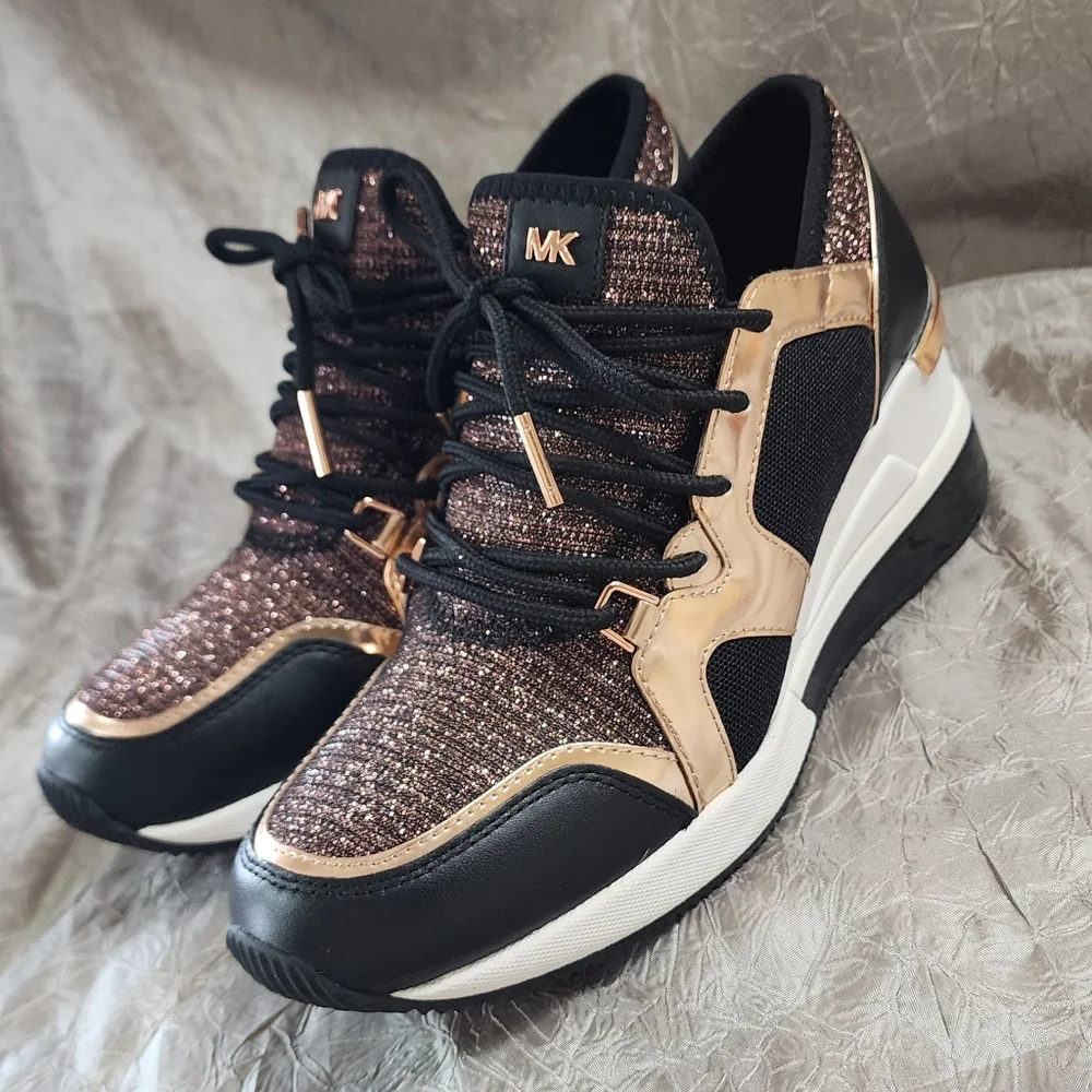 MICHAEL KORS WEDGE SNEAKERS SZ 6.5 NWT - Picture 10 of 15